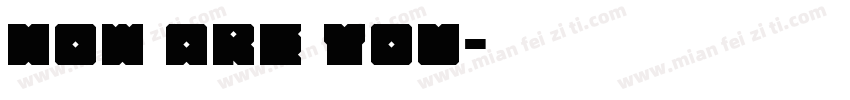 How are you字体转换